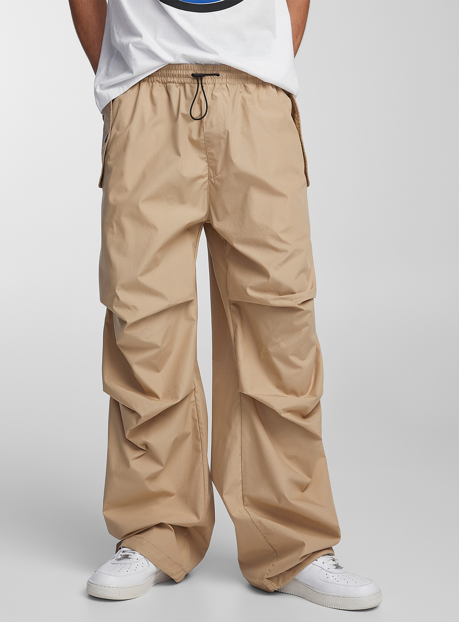 HUGO - Le pantalon parachute plis genoux Coupe relaxe