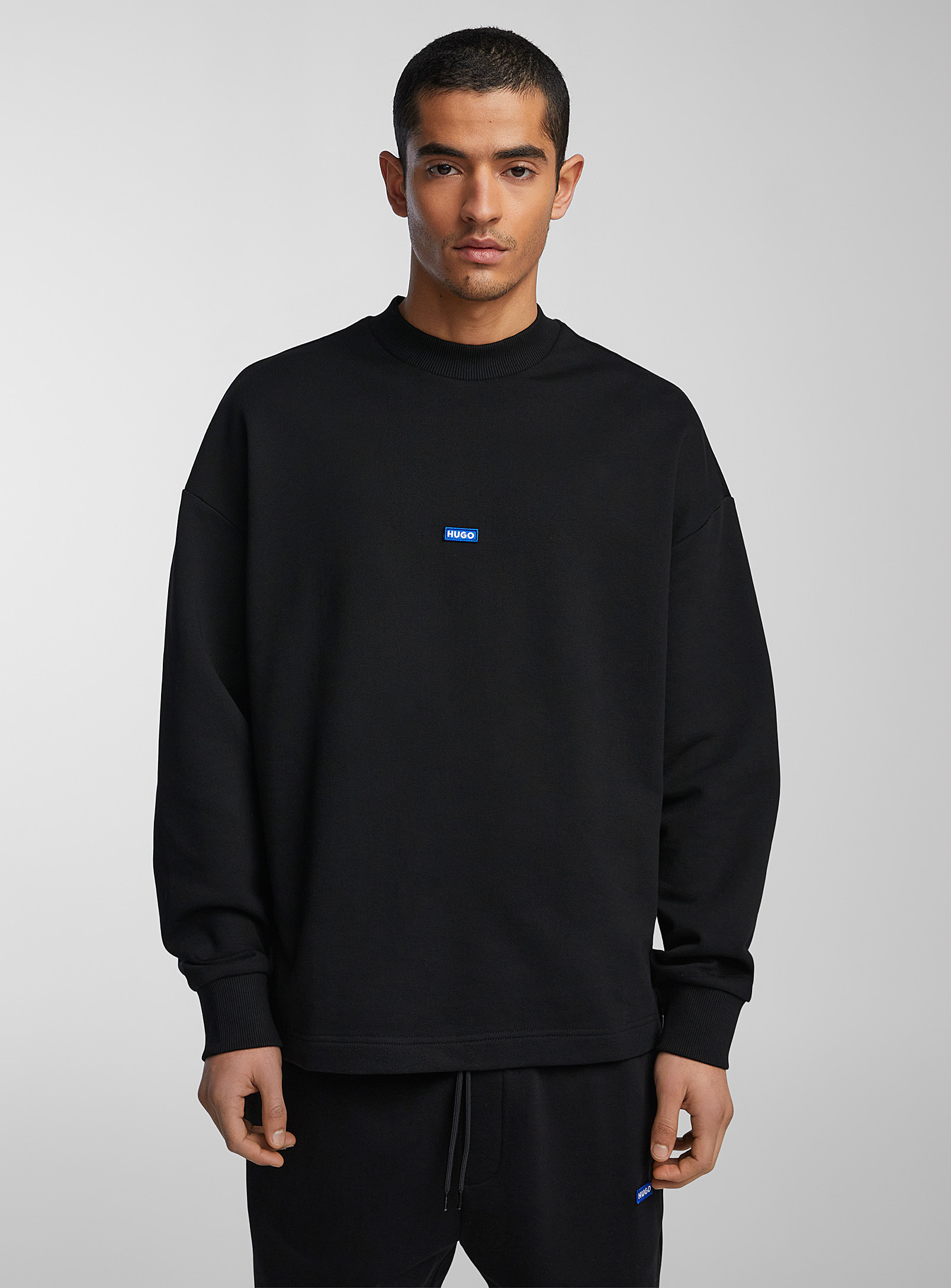 Hugo Mini-logo Sweatshirt In Black