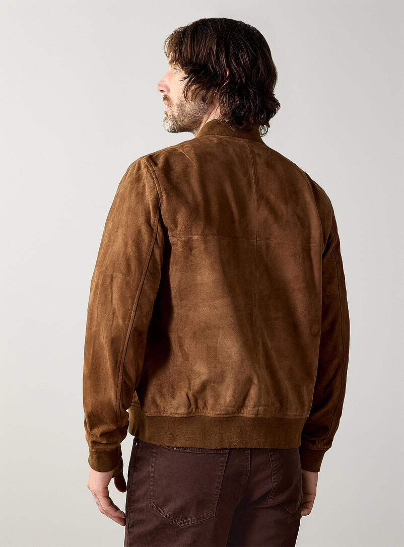 Genuine suede bomber jacket product image 3