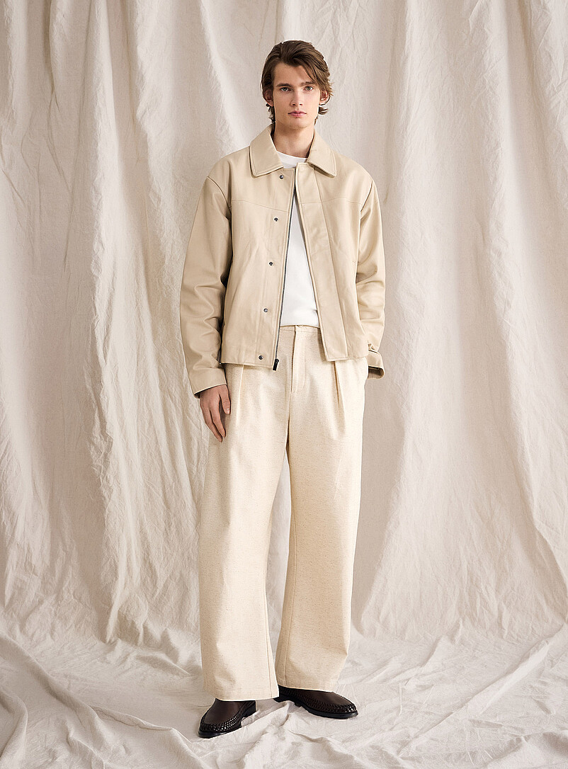Cream Leather Jacket Le 31 Studio Capsule