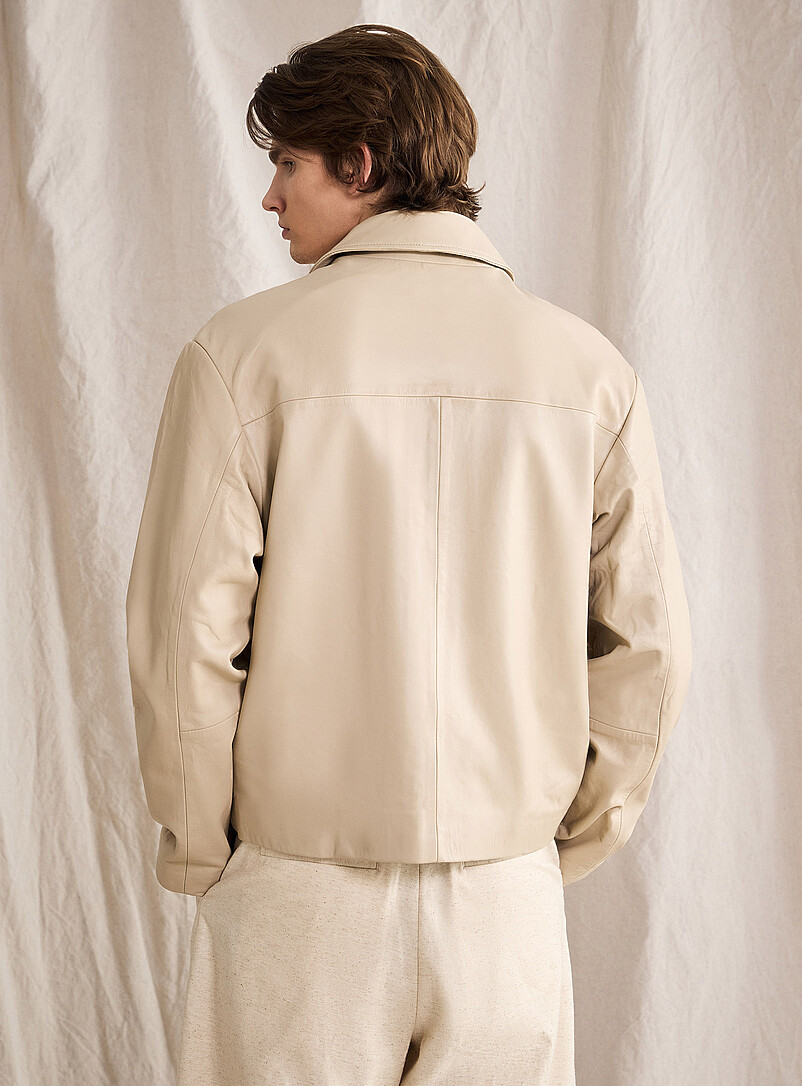 Cream leather jacket Le 31 Studio capsule product image 3