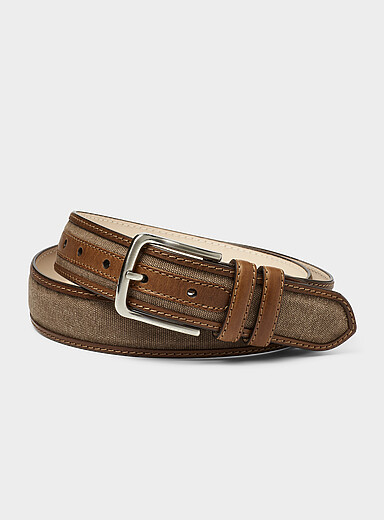 Leather-canvas belt