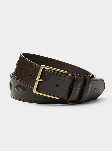 La ceinture motif g&eacute;o emboss&eacute;