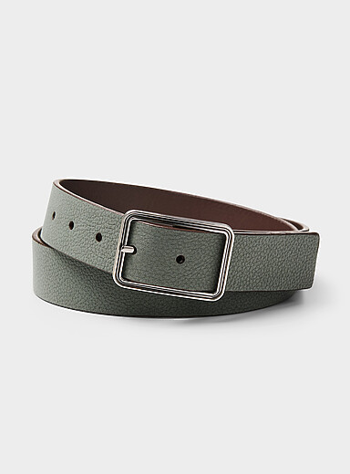 Reversible brown and green belt