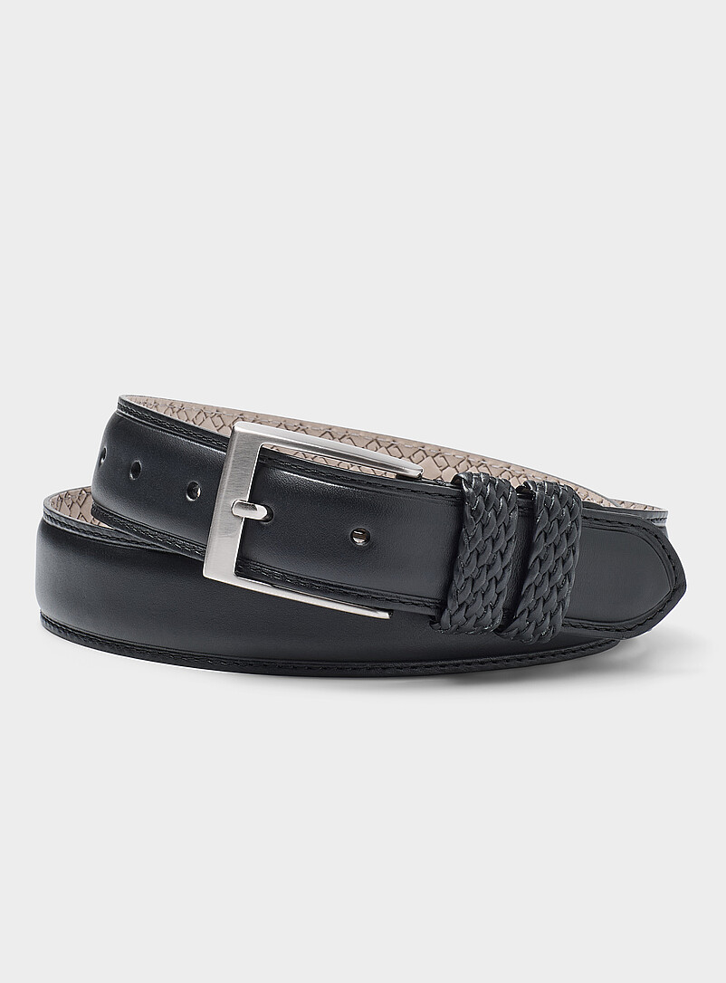 Braided-Loop Leather Belt