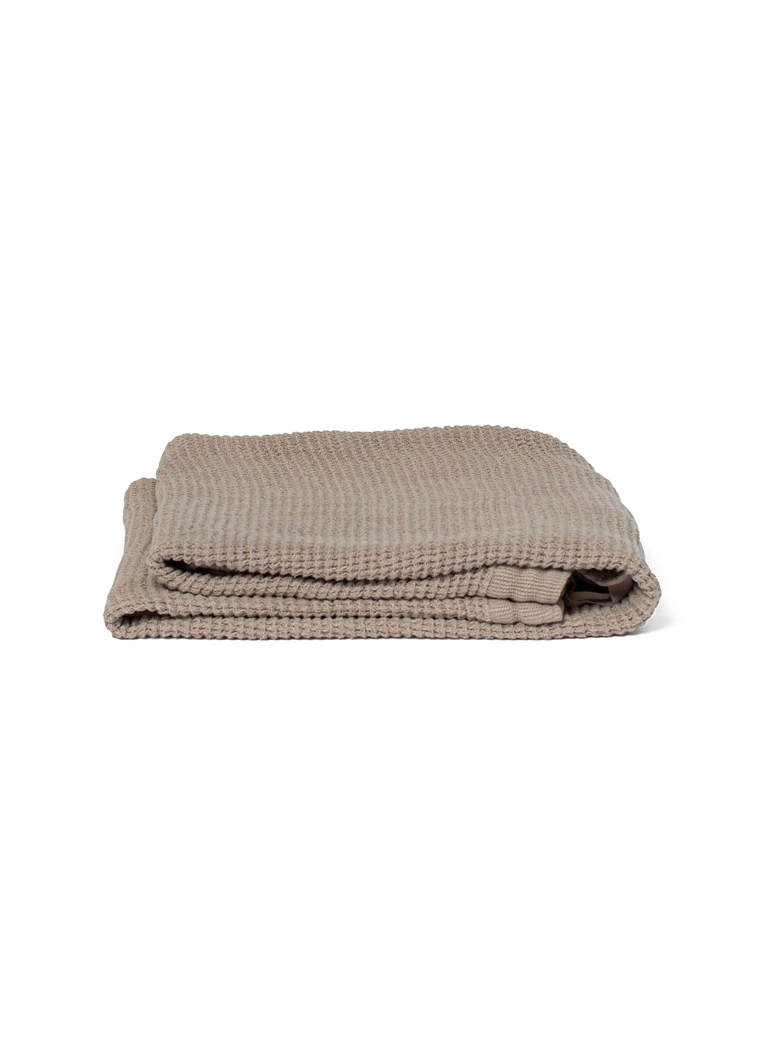 Wilet Pre-washed Pure Linen Waffled Bath Towel In Light Brown