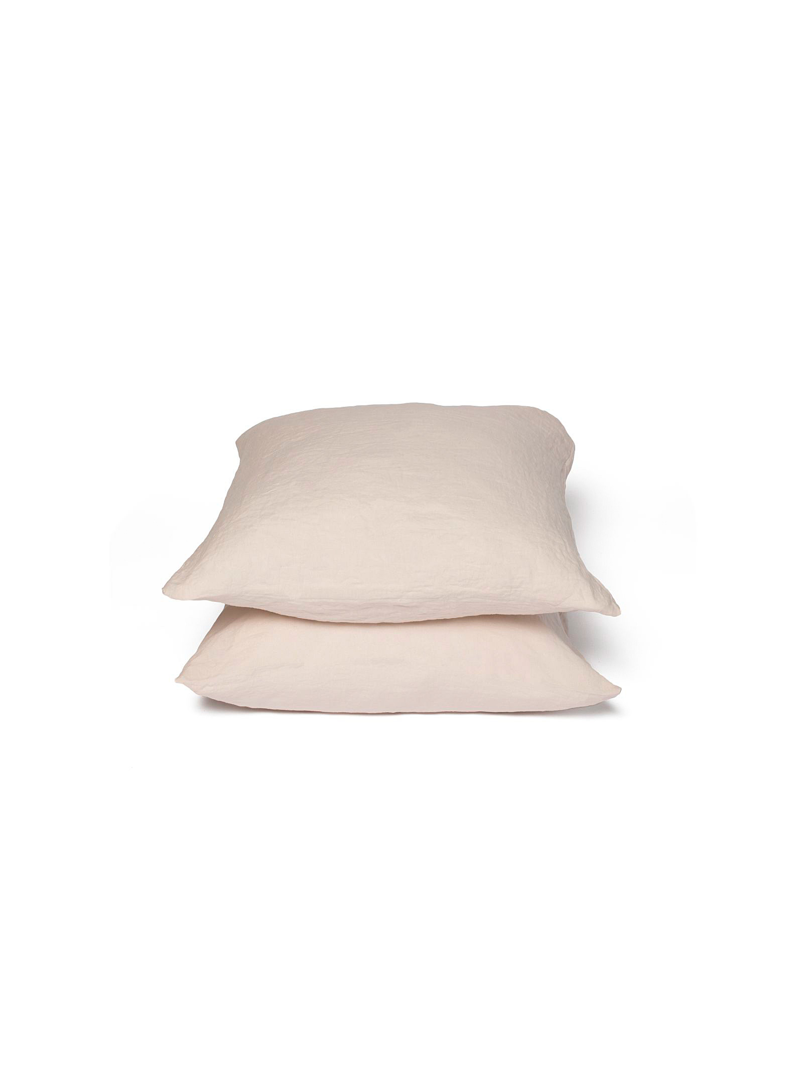 Wilet Pre-washed Pure Linen Euro Pillow Shams Set Of 2 In Neutral