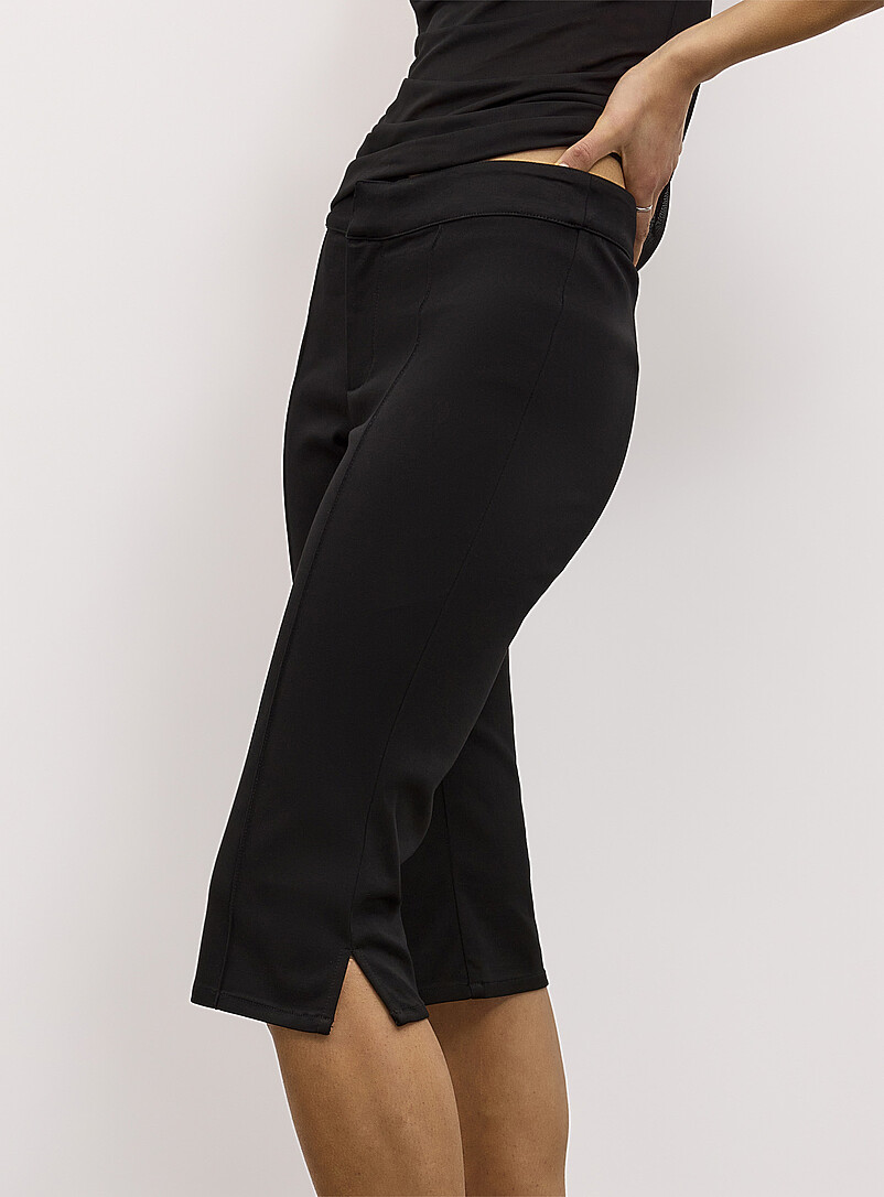 Ic&ocirc;ne: Le capri coutures surpiqu&eacute;es Noir pour femme