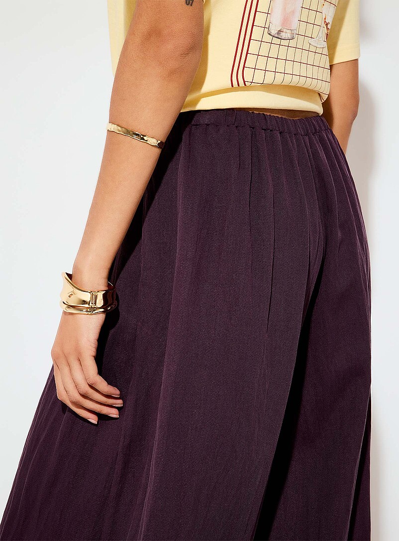 Ic&ocirc;ne Amber Elastic-ankle loose barrel-leg pant for women