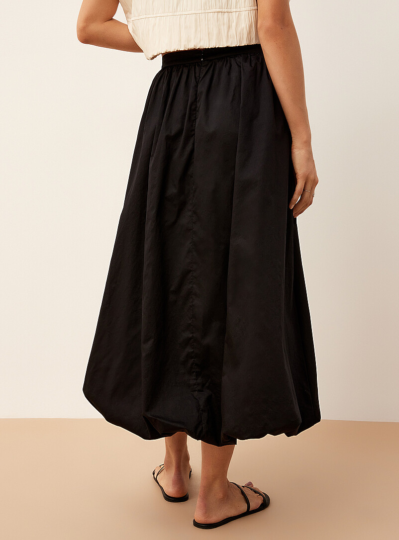 Poplin balloon midi skirt | Icône | Women's Midi Skirts & Mid