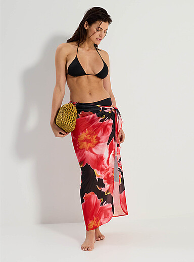 Sheer mesh long sarong