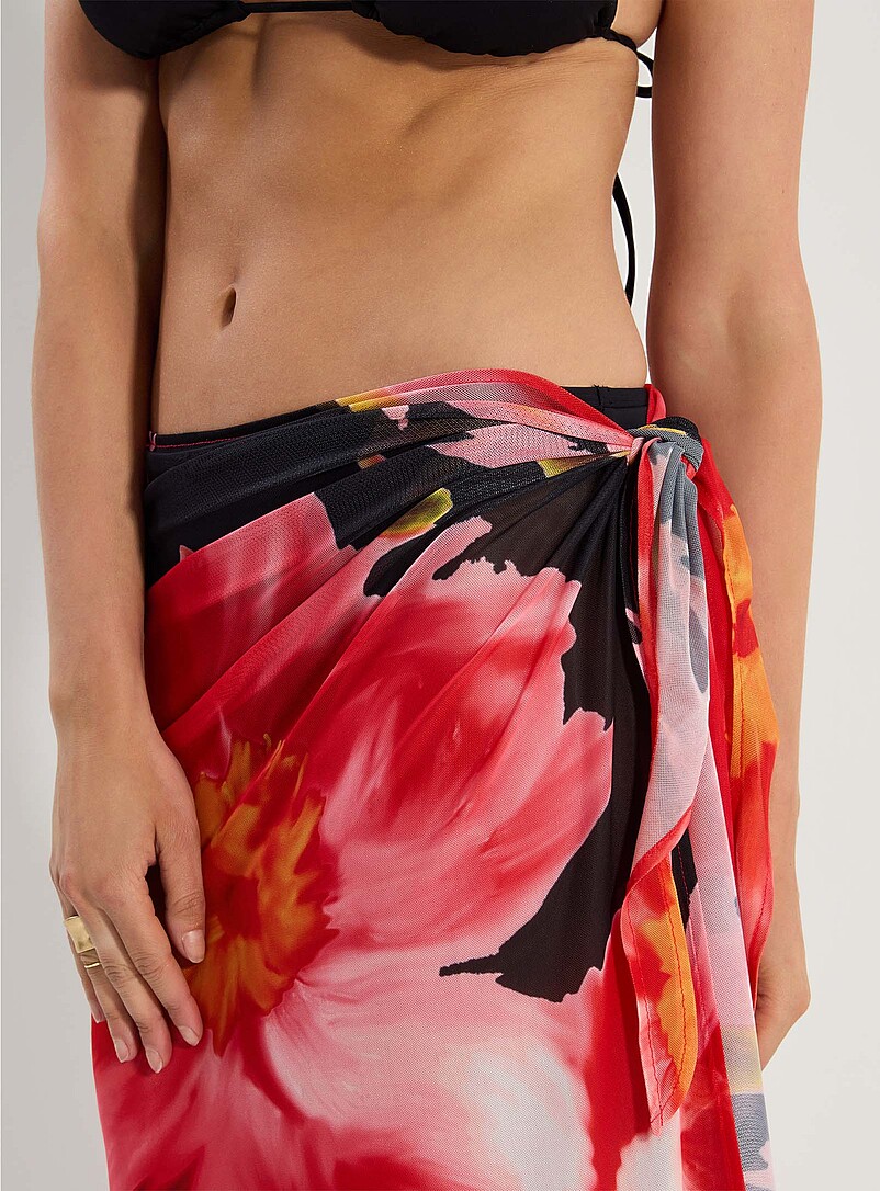Simons Assorted Sheer mesh long sarong for women
