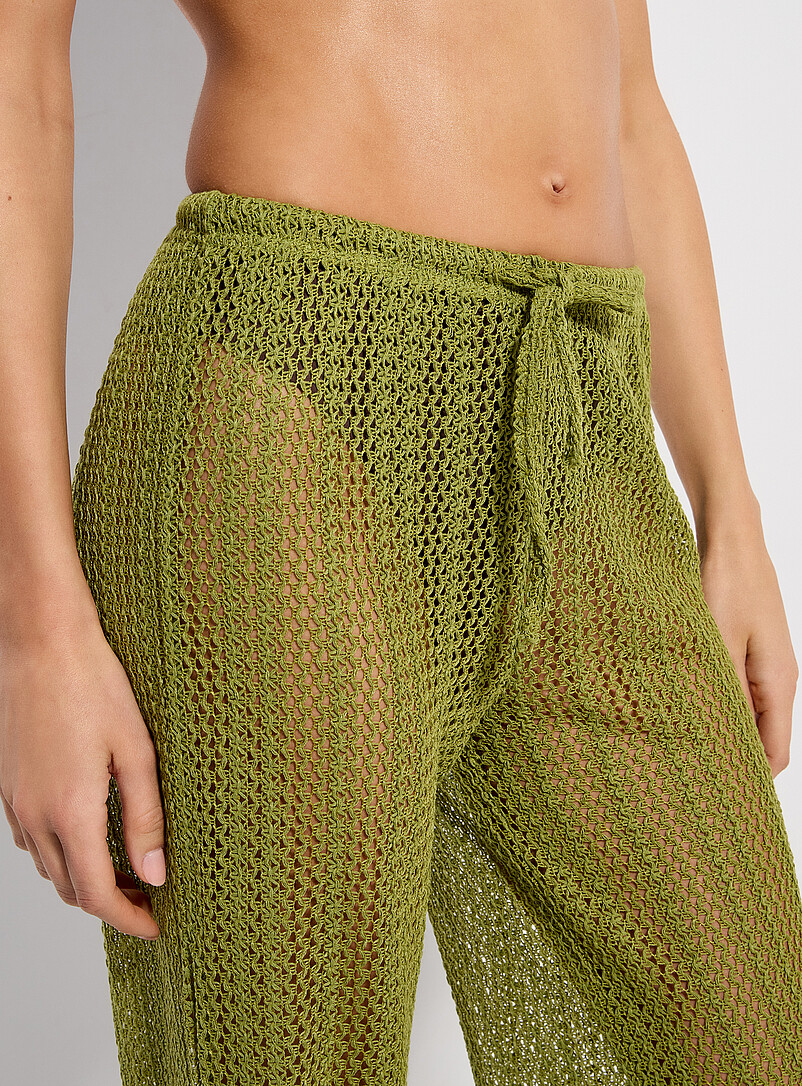 Simons Green Fine crochet pant for women