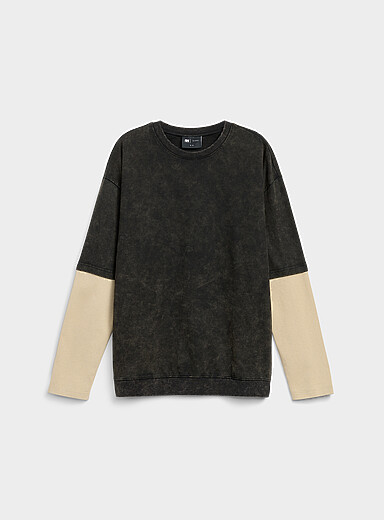 Faux-layered T-shirt