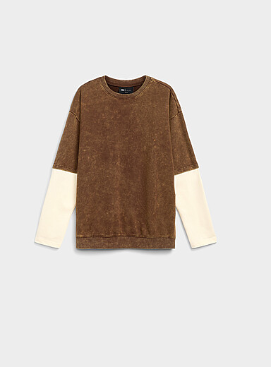 Faux-layered T-shirt