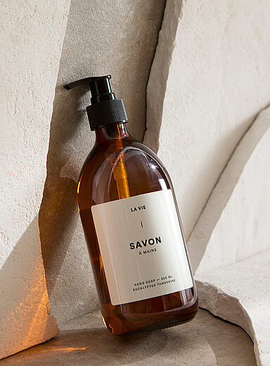 Le savon pour les mains eucalyptus et tangerine