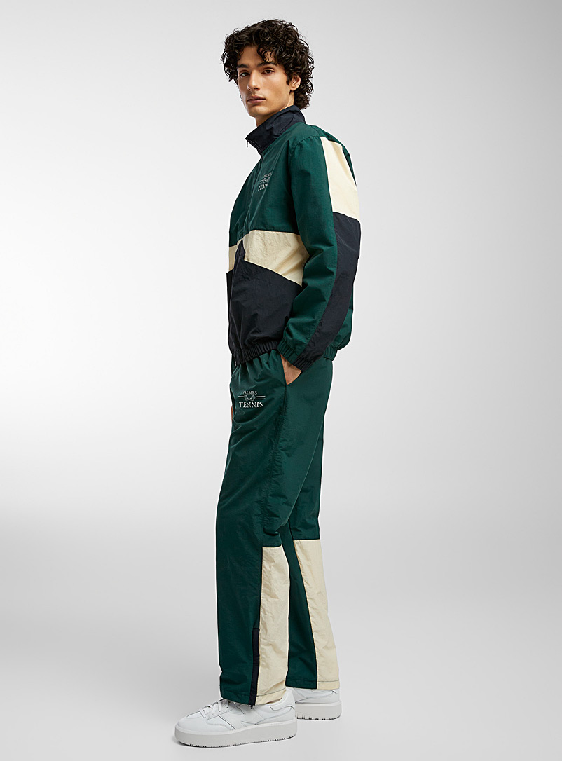 Palmes Green Vichi colour-block track pant for men