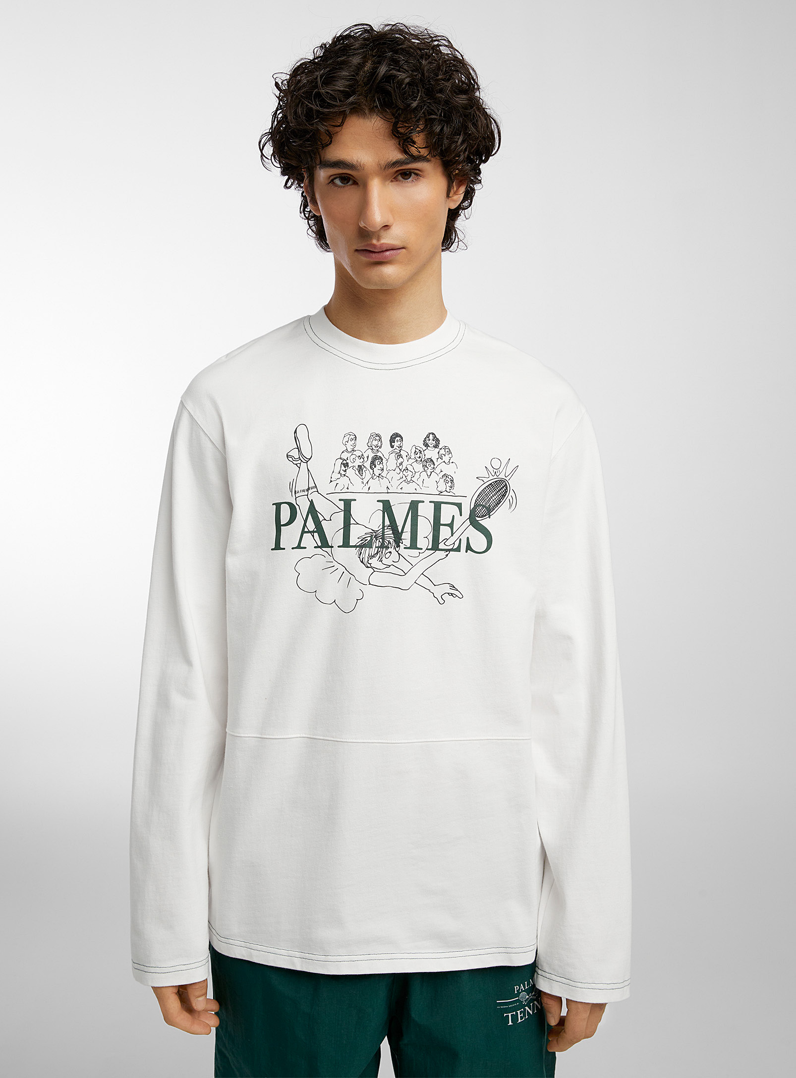 Palmes Stumble Tennis T-shirt In Off White