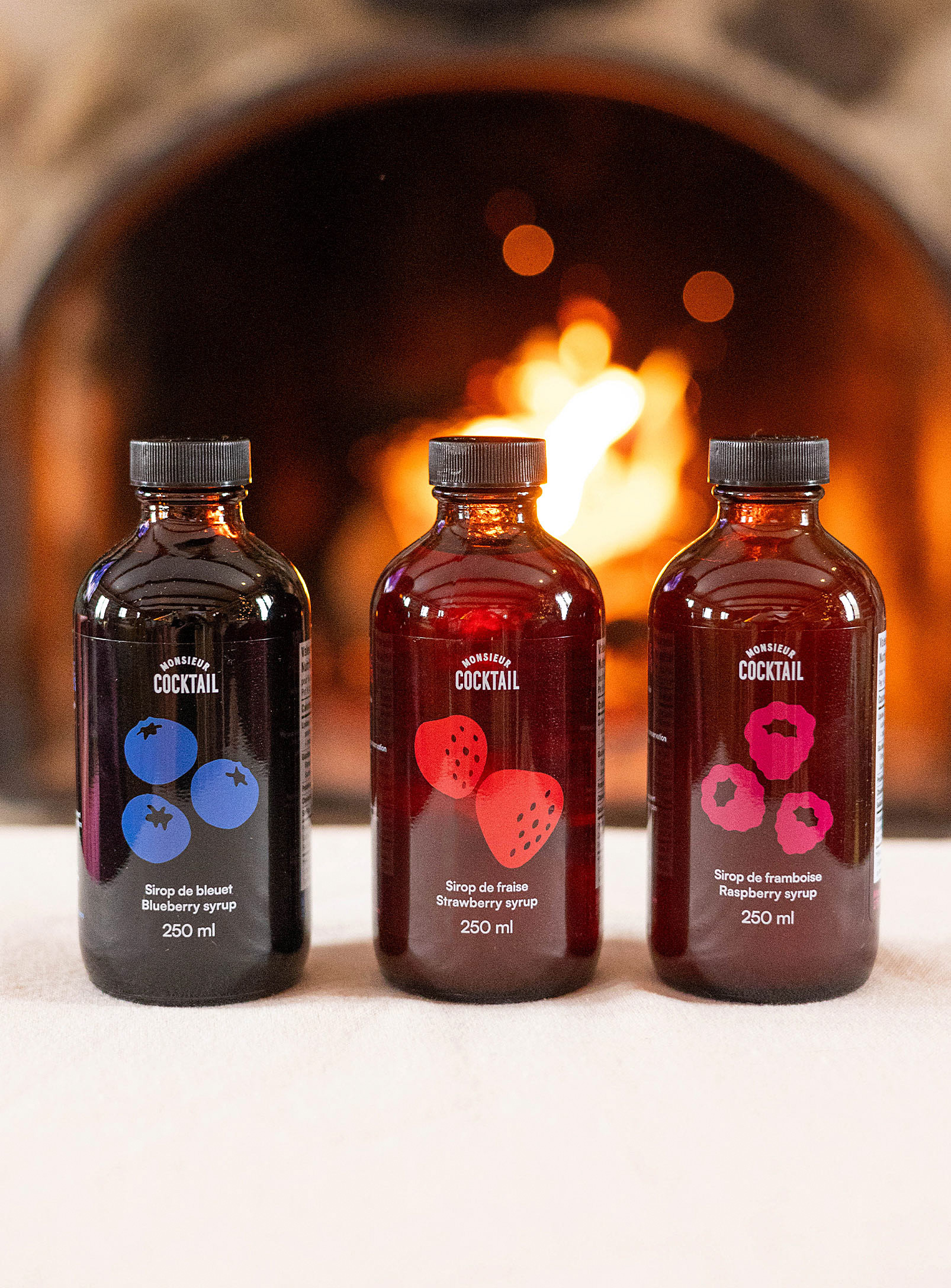 Monsieur Cocktail - Set of three wild berry cocktail syrups