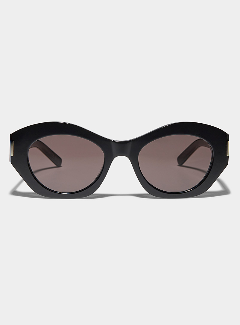Saint Laurent: Les lunettes de soleil œil de chat anguleuses Noir pour femme