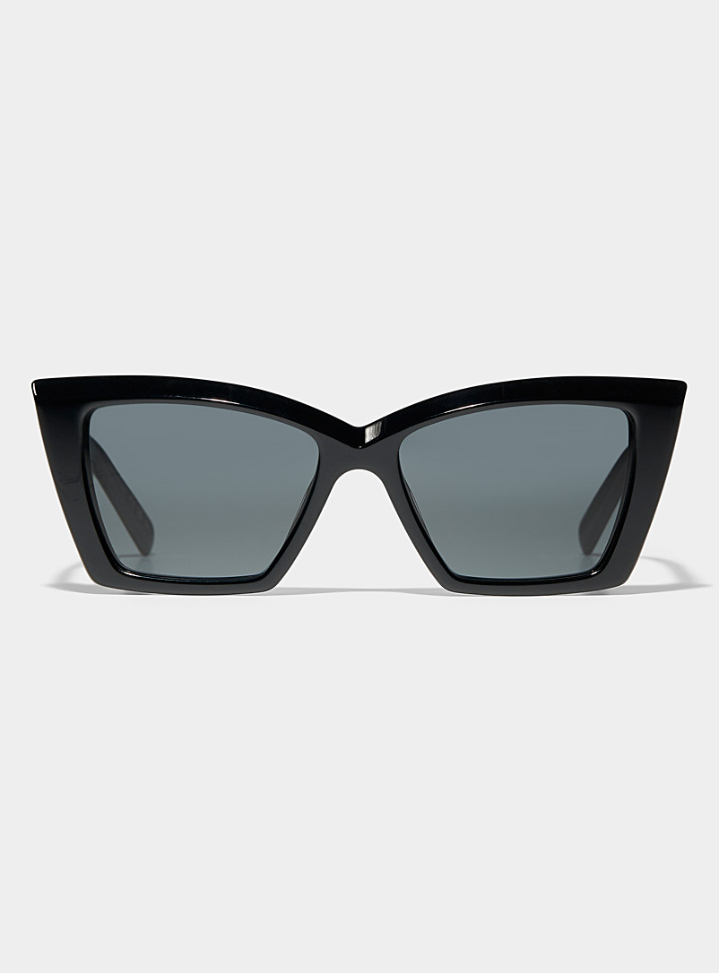 Saint Laurent Black Faceted cat-eye sunglasses for women