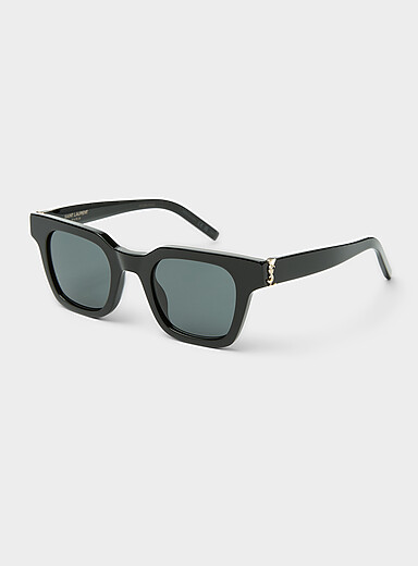 Logo trim square sunglasses