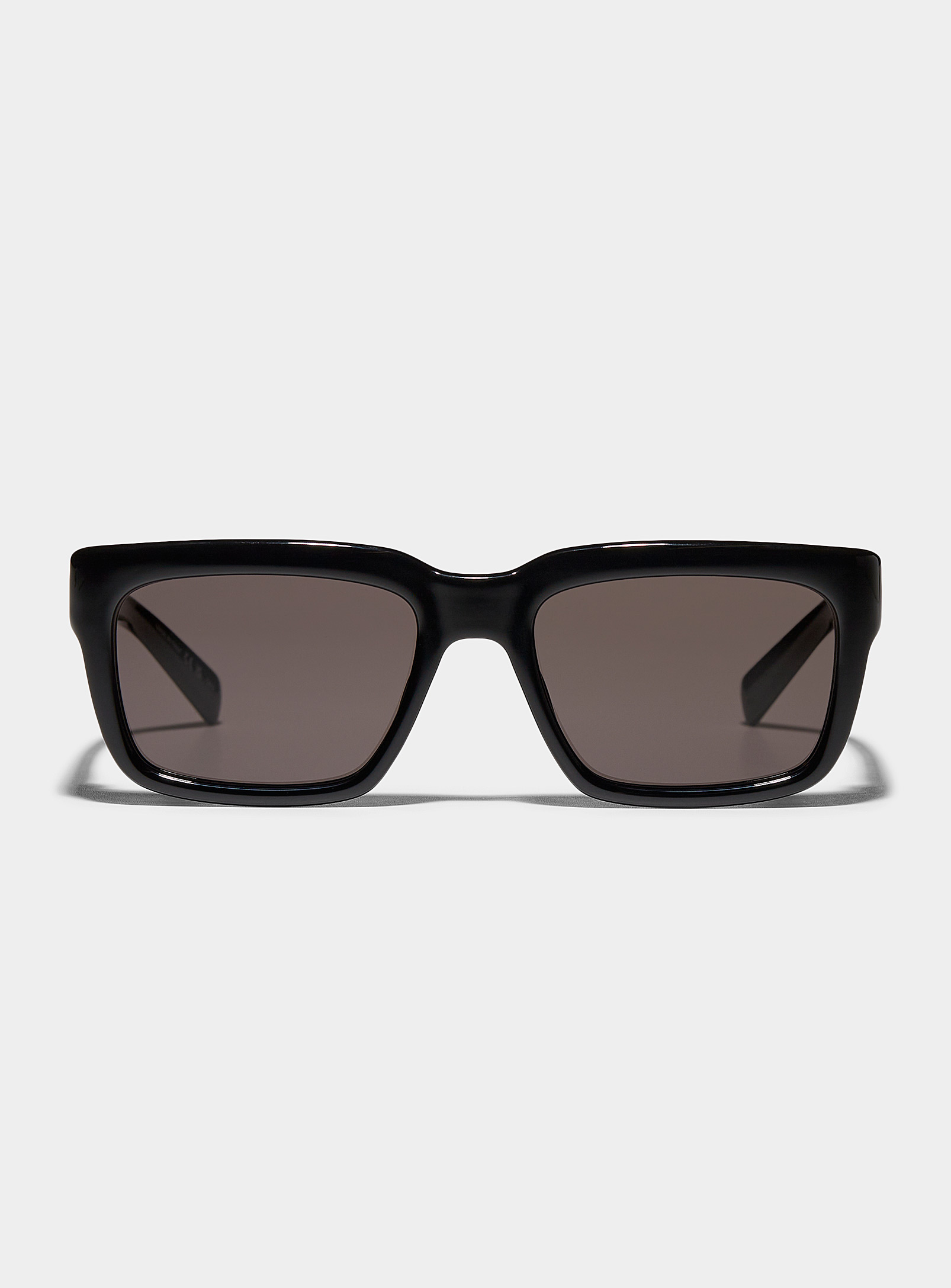 Saint Laurent Glossy Black Rectangular Sunglasses
