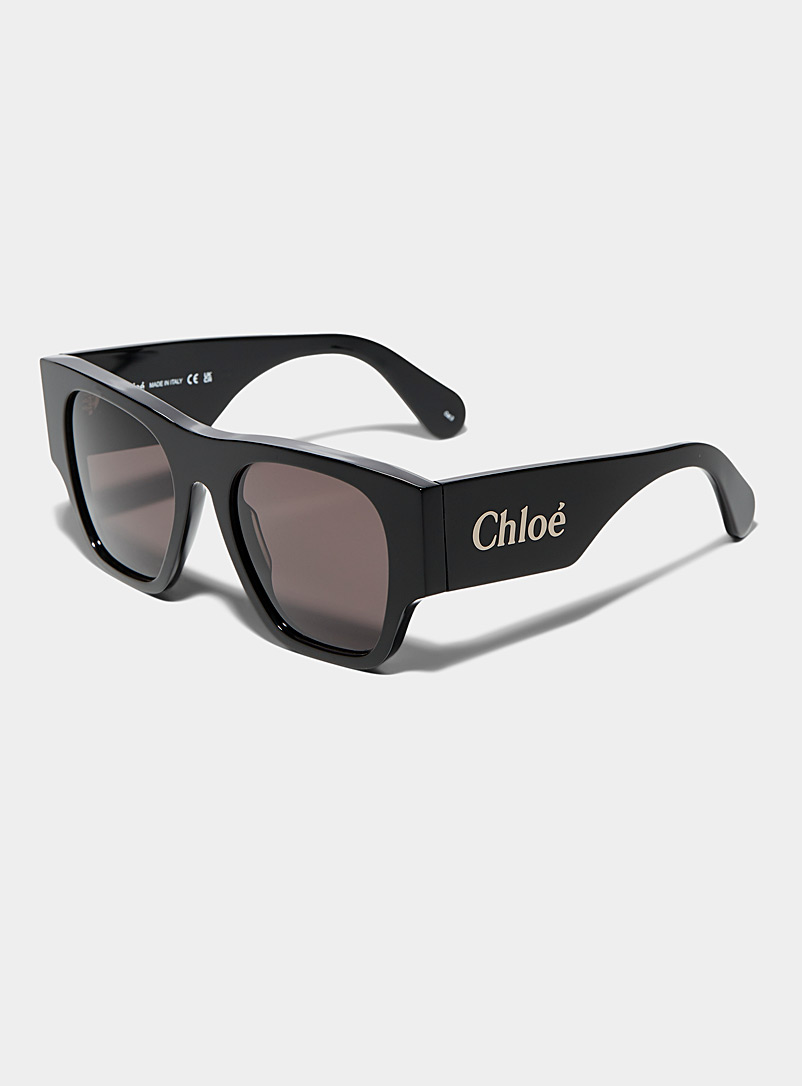 Chloé: Les lunettes de soleil massives Naomy Noir pour femme