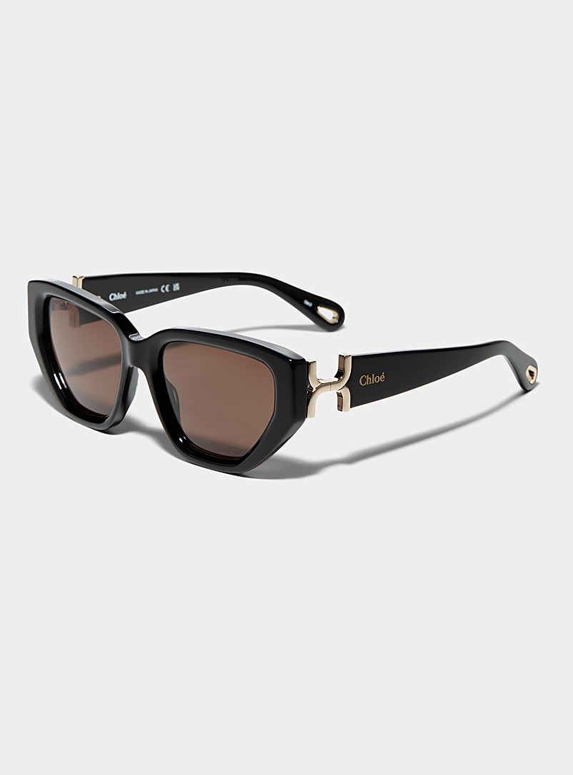 Chloé Black Marcie angular sunglasses for women