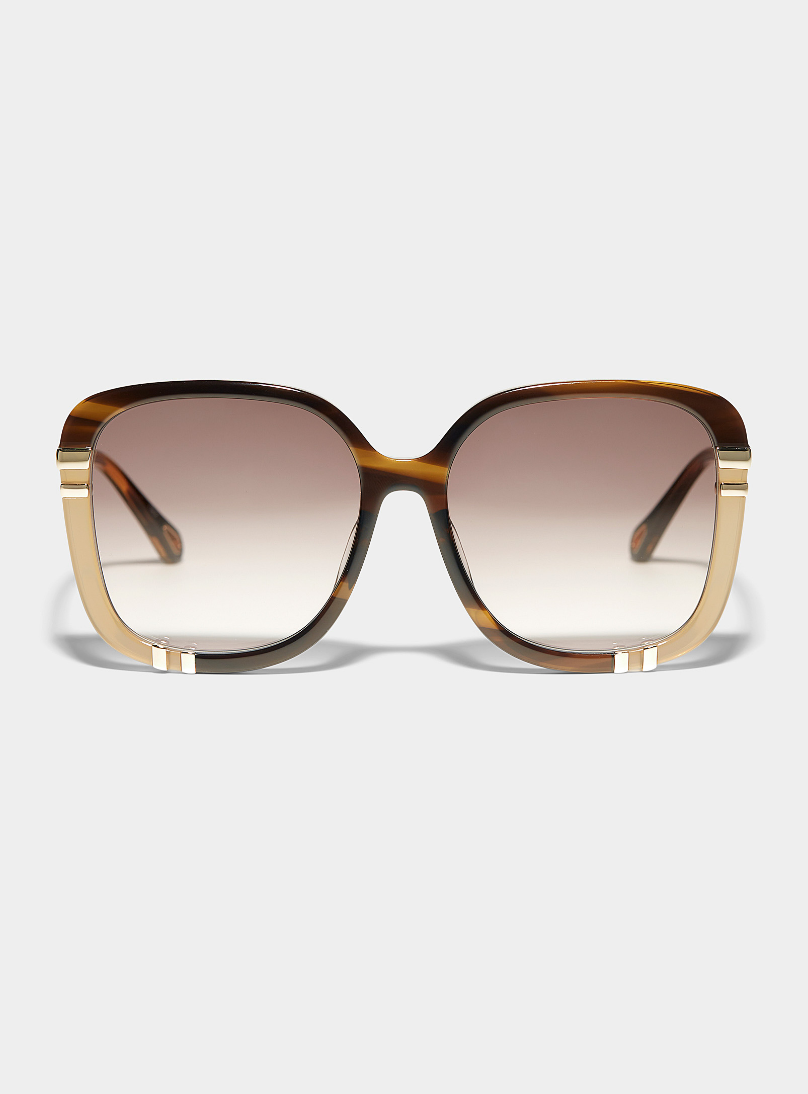 Chloé West Massive Sunglasses In Medium Brown
