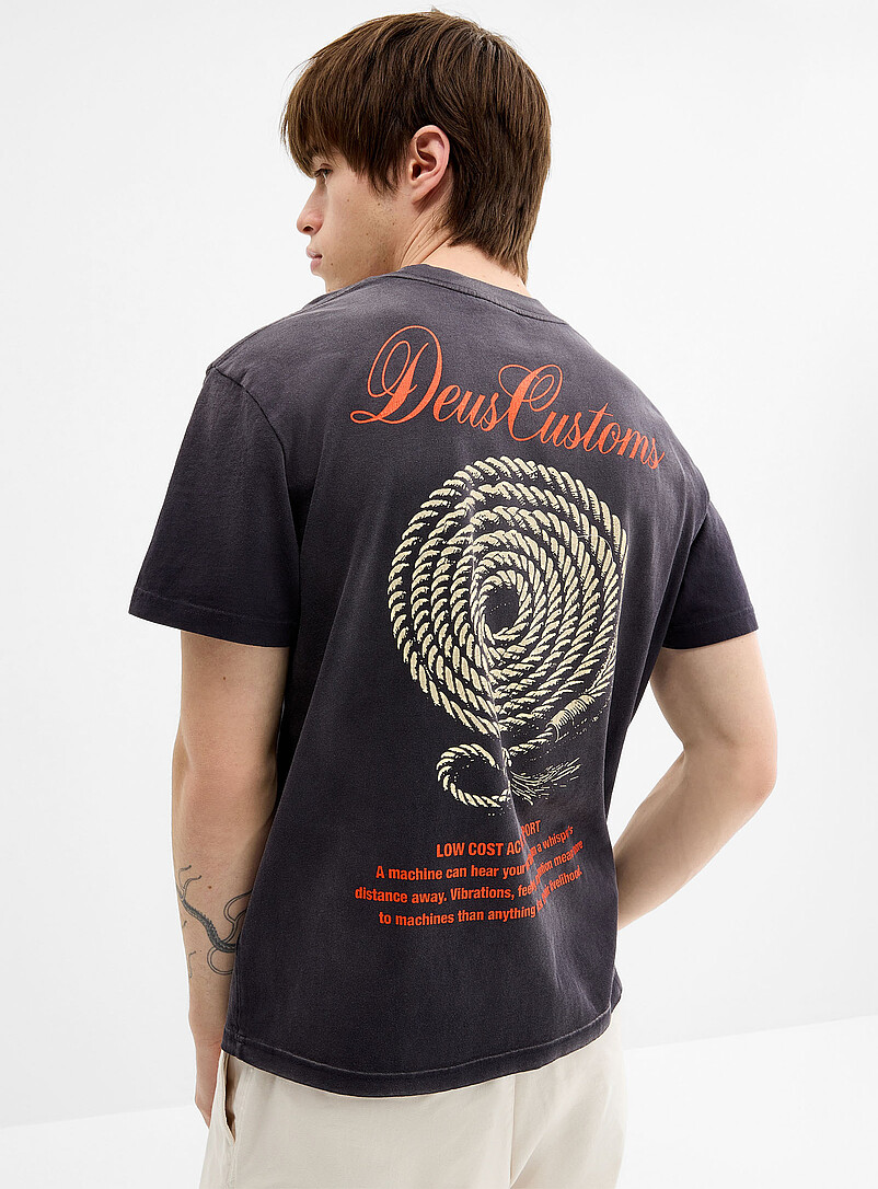 Deus Ex Machina: Le t-shirt graphique Horseplay Gris pour homme