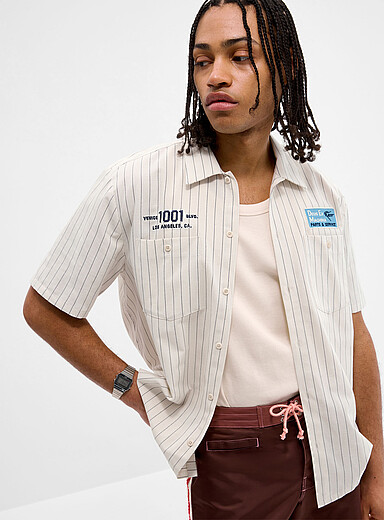 Striped mechanic shirt