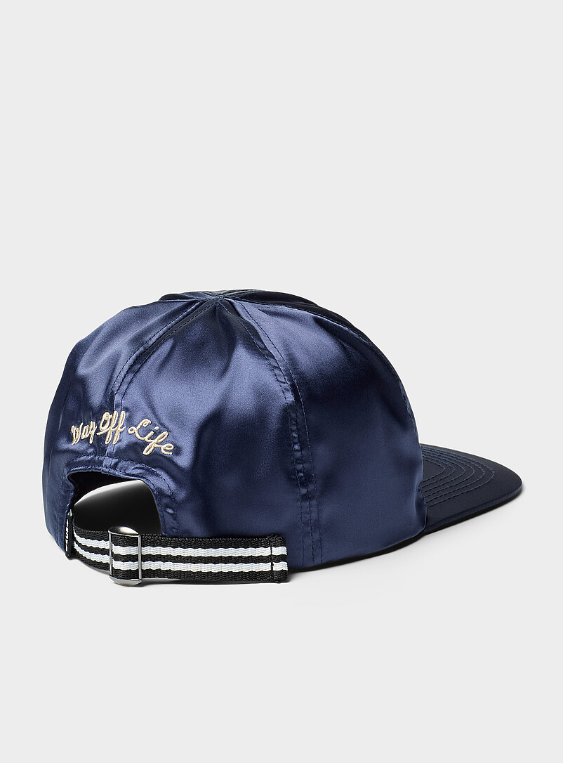 Deus Ex Machina Blue Suka satin cap for men