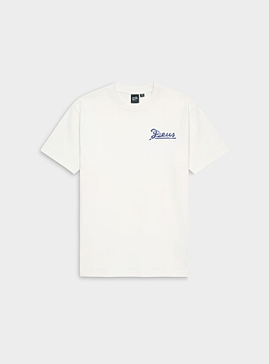 Deus White Bobskull graphic T-shirt for men
