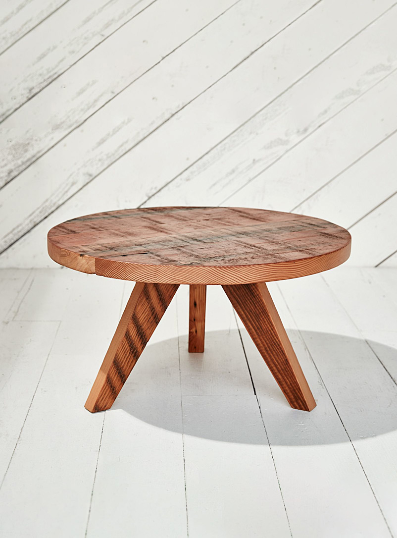 J&S Custom Furniture Co. Fir Upcycled fir round coffee table