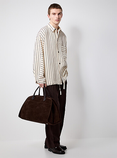 Woven dual stripe shirt