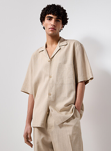 La chemise lin col ouvert