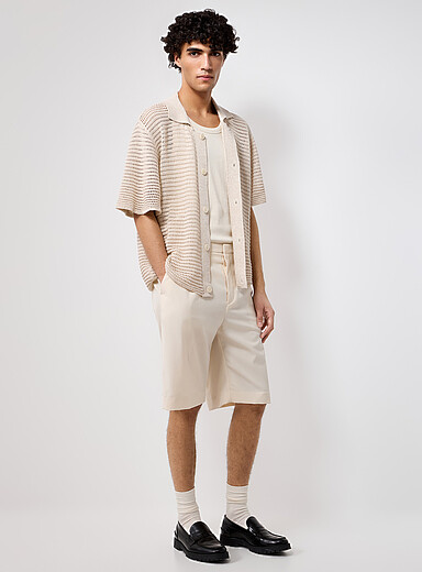 Pleated fluid Bermudas