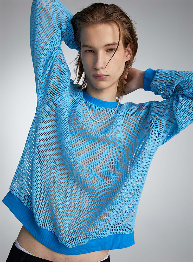 Long-sleeve knitted mesh T-shirt, Djab, Shop Men's Long Sleeve T-Shirts  Online