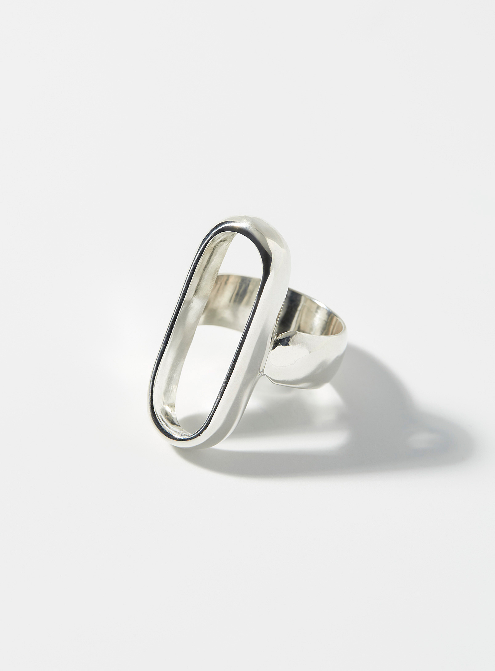 Paul Edward - Men's Oval sterling silver ring