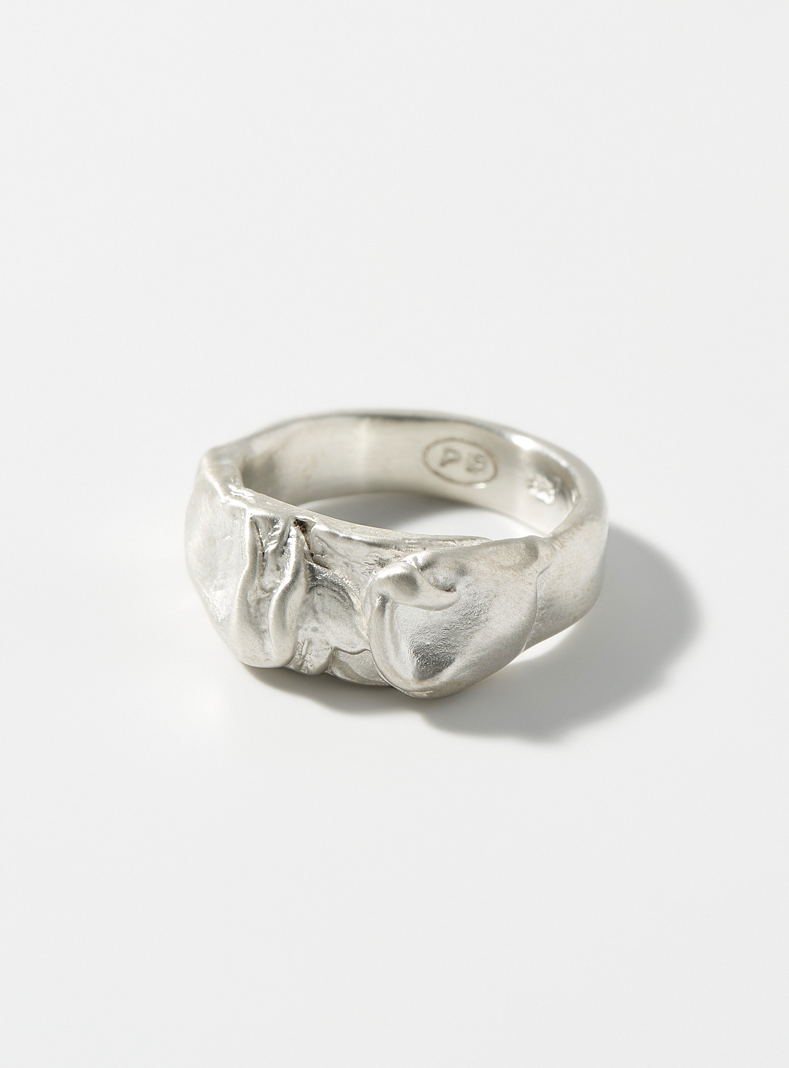 Paul Edward - Men's Melted sterling silver ring