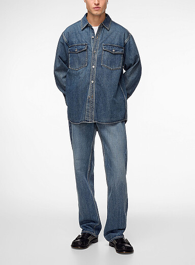 JW Anderson: Le jean droit bleu moyen Bleu pour homme