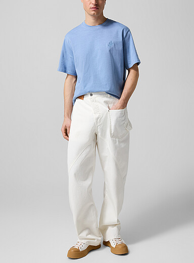JW Anderson Off White Twisted white carpenter jean for men