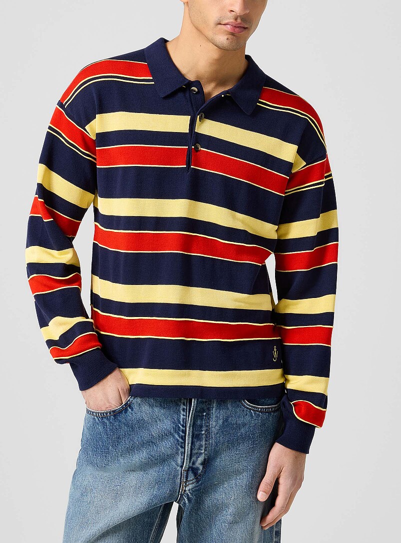 Cotton-wool rugby polo shirt | JW Anderson | | Simons