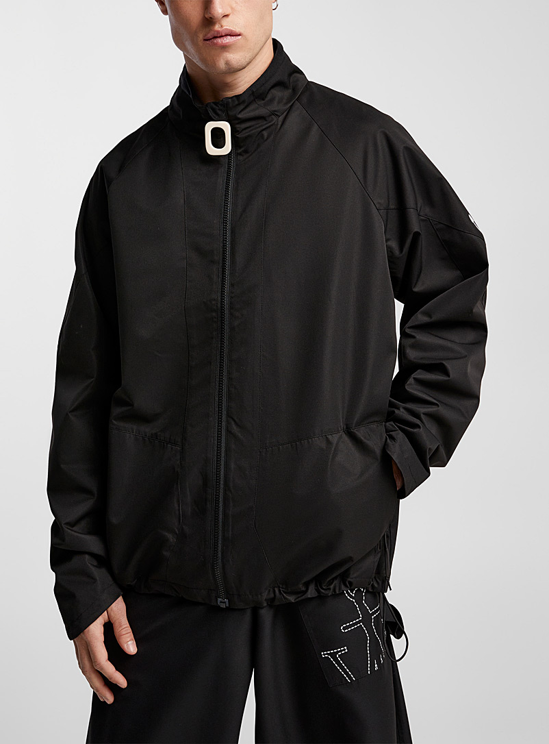 JW Anderson Black Geometric pull zippered jacket for men