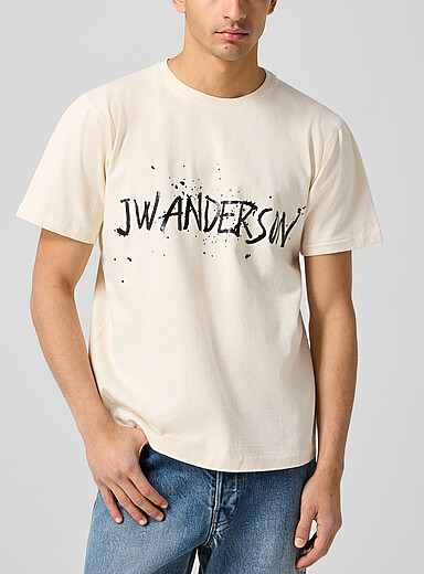 JW Anderson Off White Painted logo print T-shirt for men