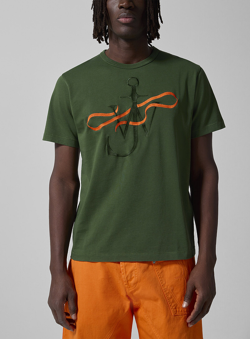 JW ANDERSON Tシャツ Anchor and ribbon embroidered T-shirt | JW Anderson | Shop Men's