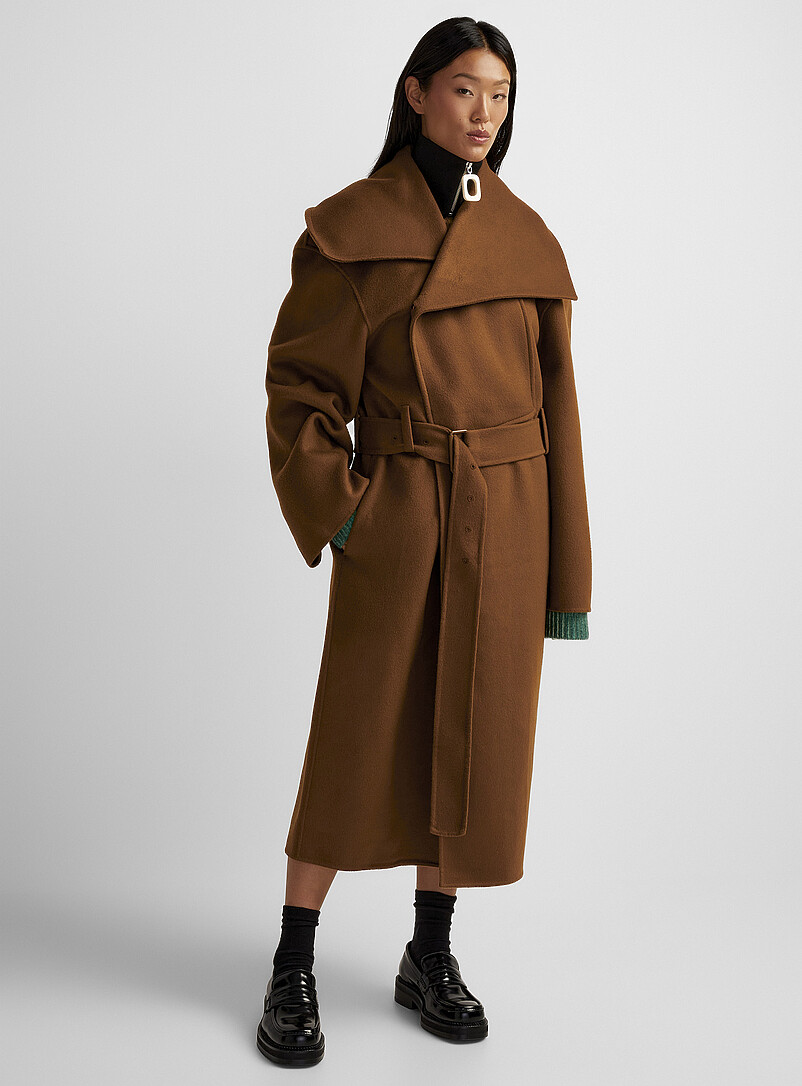 Manteau Mackage Moyen En Laine Couleur Chameau - Taille XS - Occasion Très Bon état - Femme