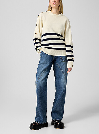 JW Anderson Blue Twisted effect carpenter jean for women