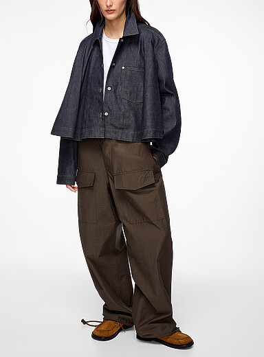 JW Anderson Mossy Green Khaki parachute pant for women